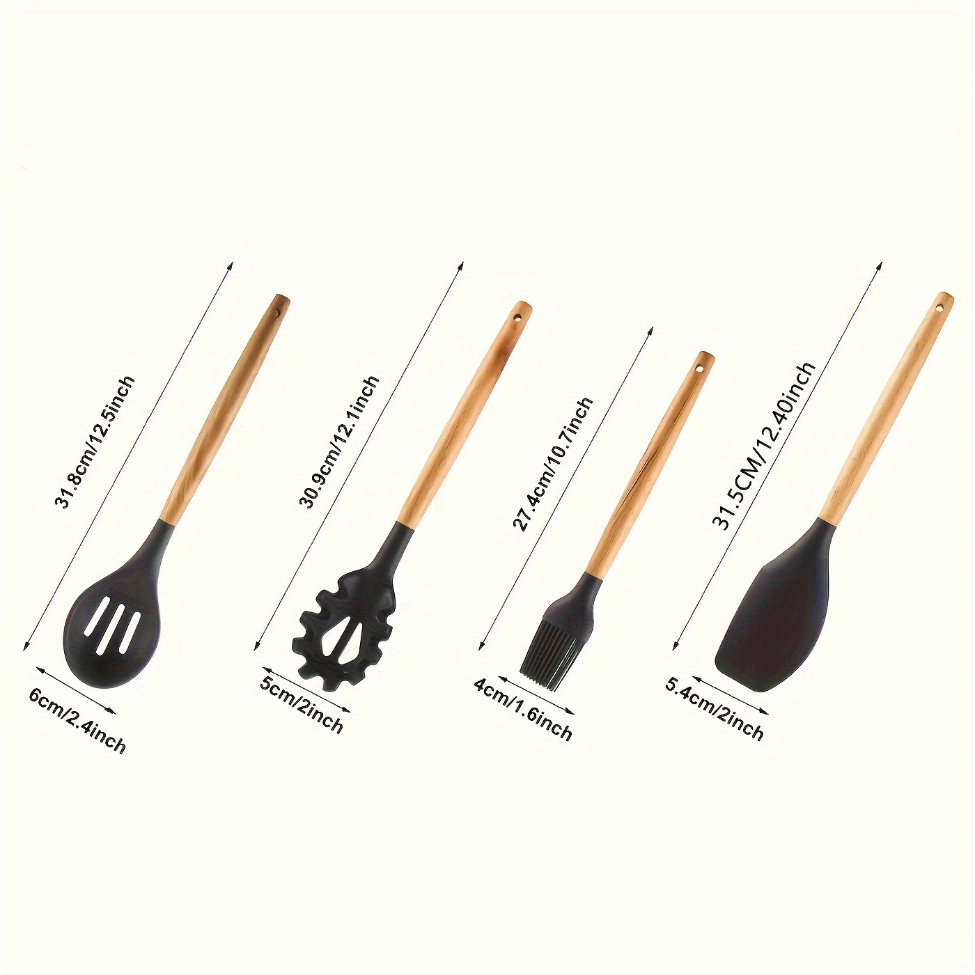 7pcs non       utensils set   wooden             for       spoon and   details 4