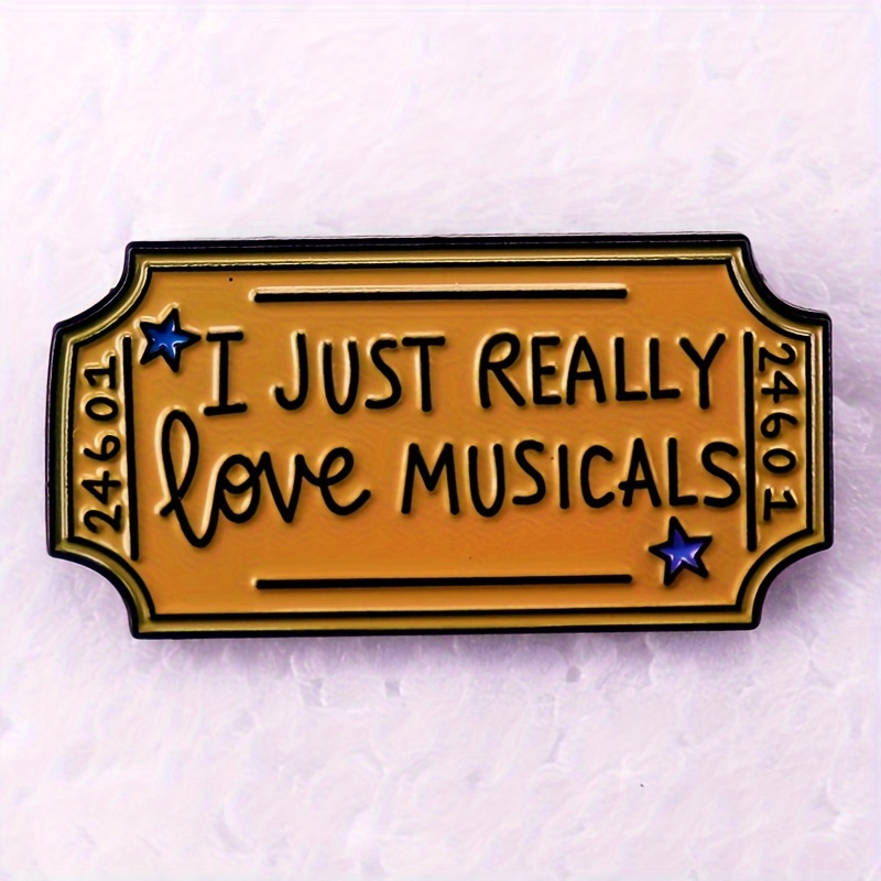 

1pc Of 35mm * 20mm. I Really Like The Musical Brooch Ticket Badge