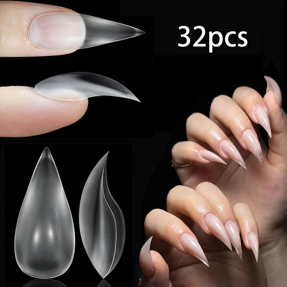 TEMU 32pcs And 96pcs Full-size Cat Paw Frosted Solid Three-dimensional Non-construction Quick Nail Extension, Fingertip Thickening And Shaping, Light