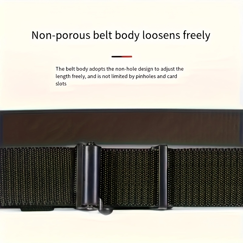 Durable Nylon Automatic Buckle Belt for Men Brown