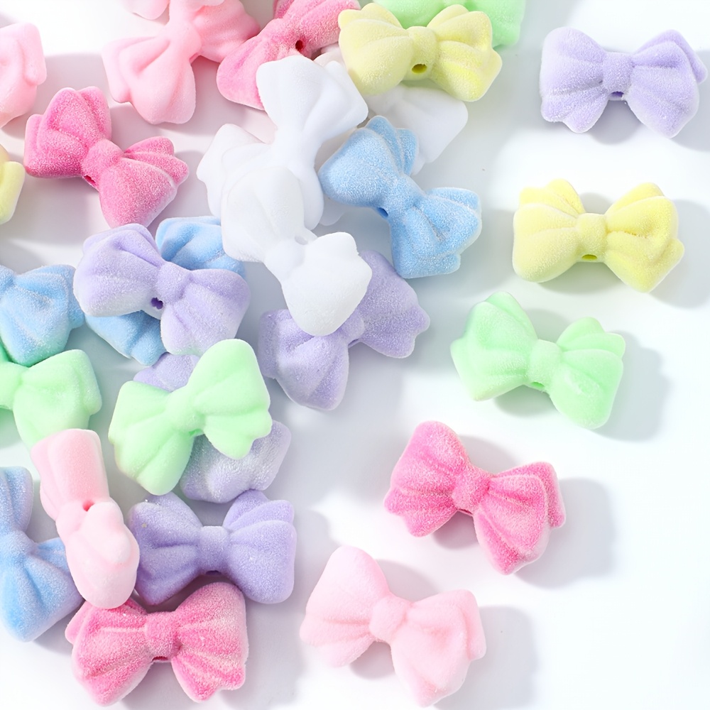 

10pcs Matte Acrylic Bow Knot Beads 21x31mm - , Earrings, Necklaces, Bracelets, Phone & Keychain Crafts, Beads, Pen Bead