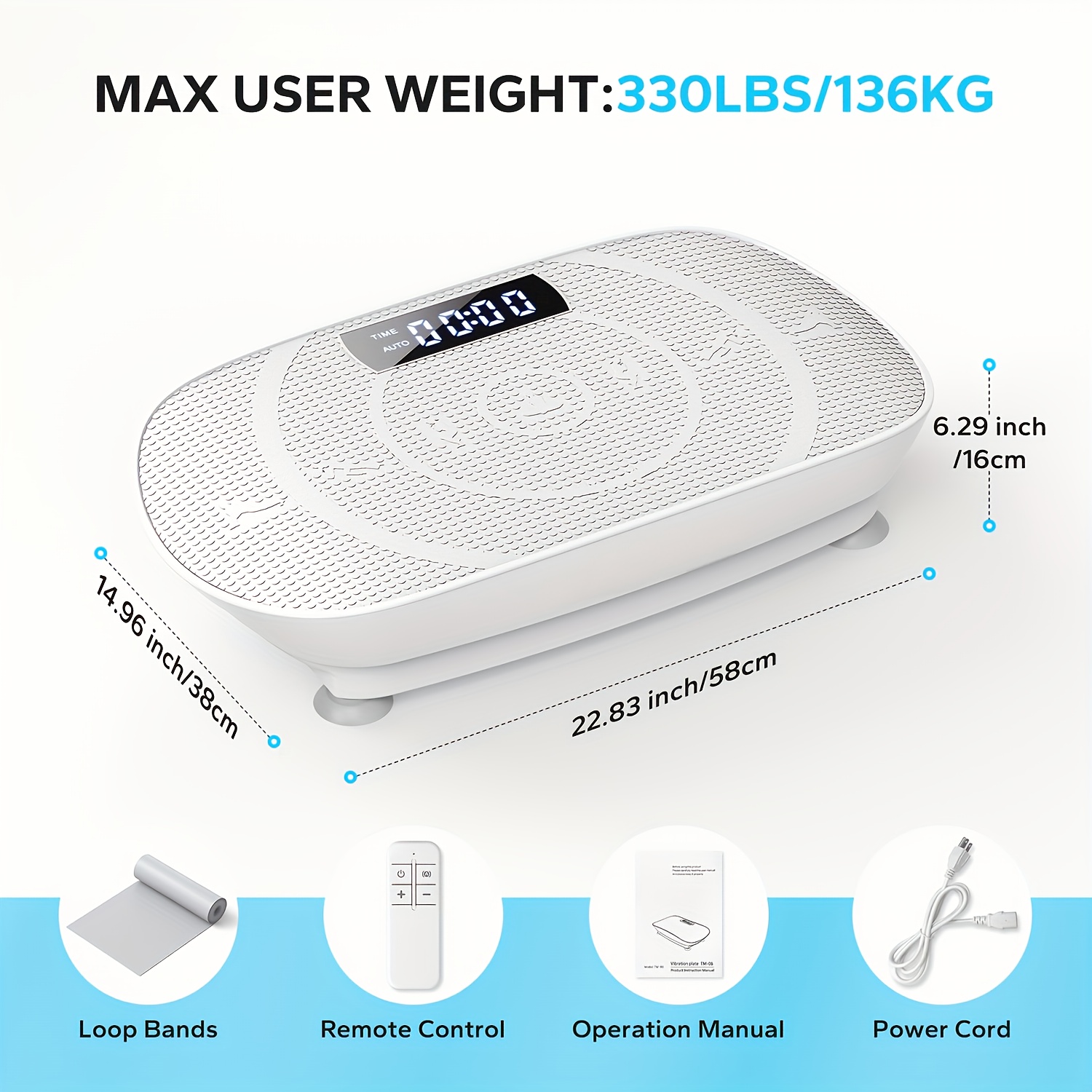 vibration plate exercise machine whole body workout power vibrate fitness platform vibration plate for shaping silent motor speed control gifts for family workout equipment for home gym home use without battery details 0