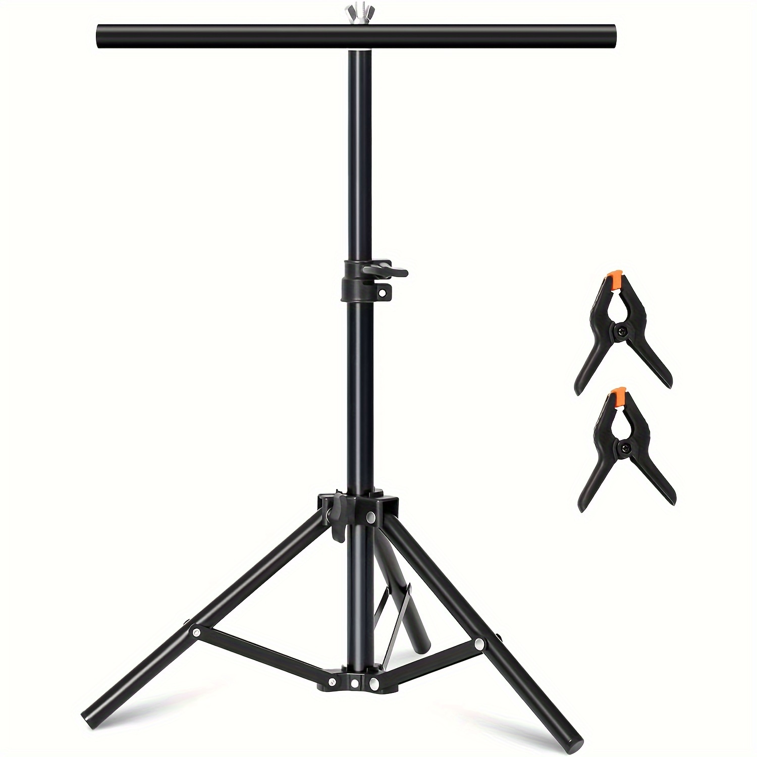 

Tabletop Photography Backdrop T-shape Stand Support Light Stands Mini Holder For Photo Studio Desktop Background Paper, T-shape Background Support Stand Crossbar With 2 Clamps