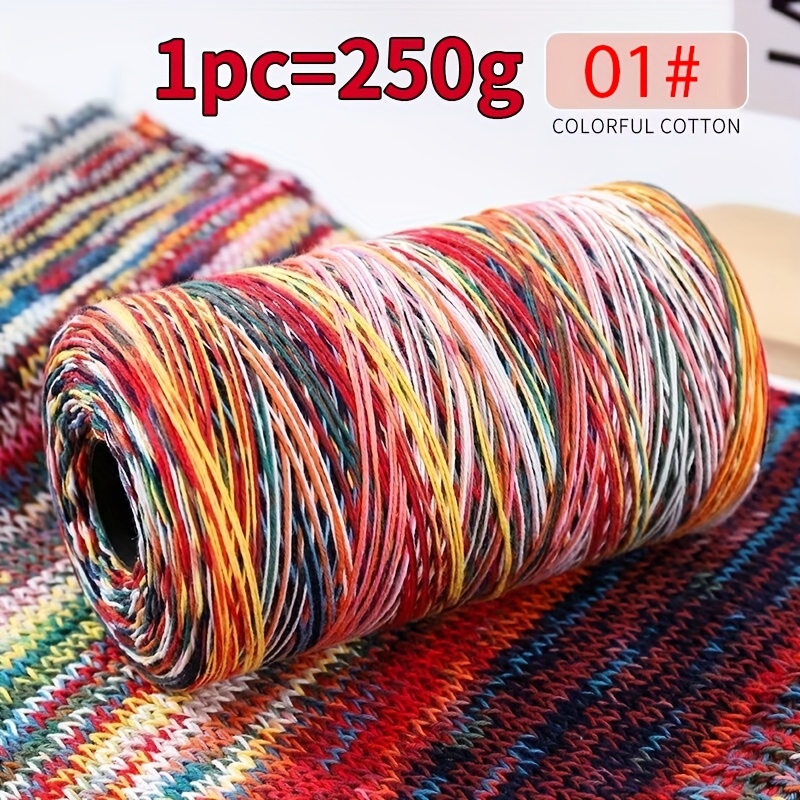 100 multicolor   variegated vintage yarn hand material for knitting making fashion flo l sweater scarf hat headscarf hairband backpack handbag clothing additions etc vintage handmade c ft yarn ball 1pc 250g