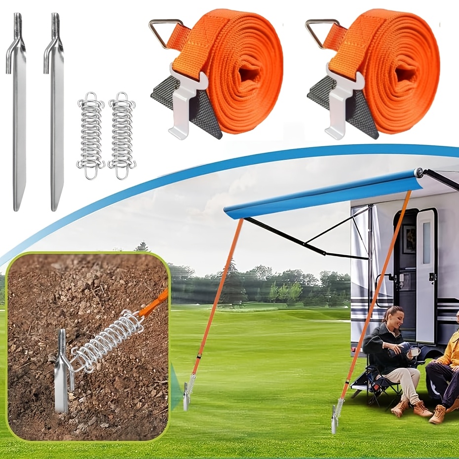 TEMU 2-in-1 Awning Storm Band Straps Tie Down Kits For , Fiamma, Awning Canopy Fit For Most Motorhomes