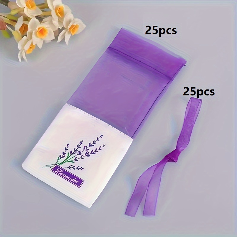 Image of 50pcs, Lavender Perfume Scented Sachet Empty Bag, Perfect For Party Gifts, Holiday Gifts And Home Supplies Home Fragrance Bags, For Wardrobe Closet, Purple. Preparing For School For Girls.