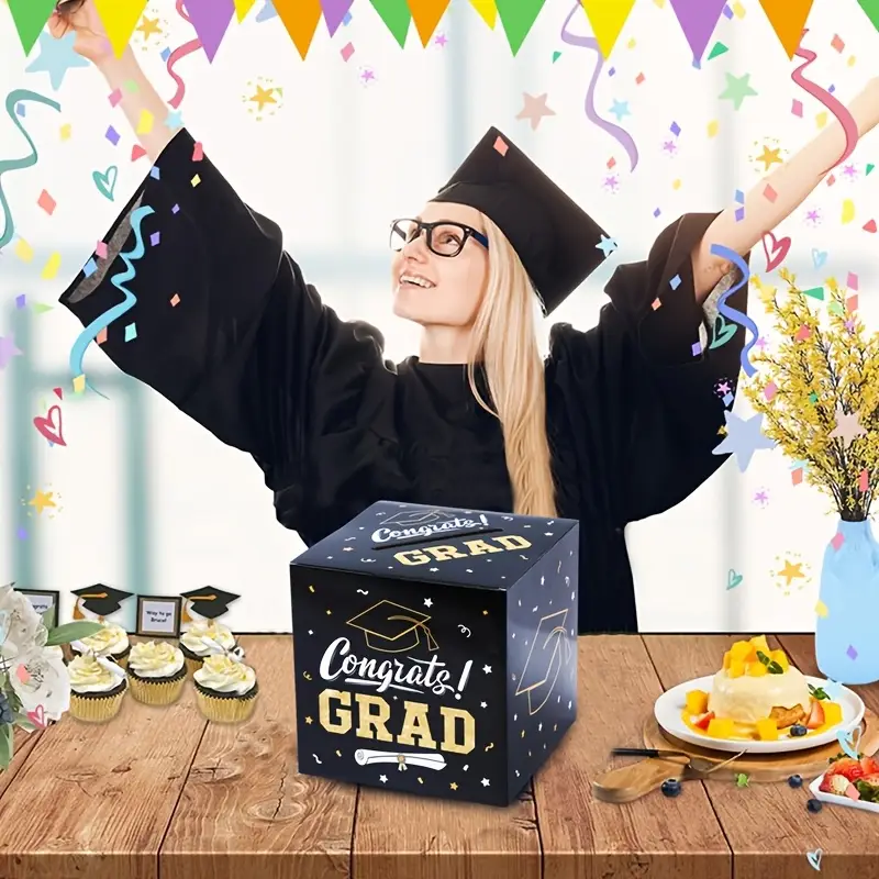1pc graduation box black 2025 graduation - Temu 1pc graduation box black 2025 graduation - Temu