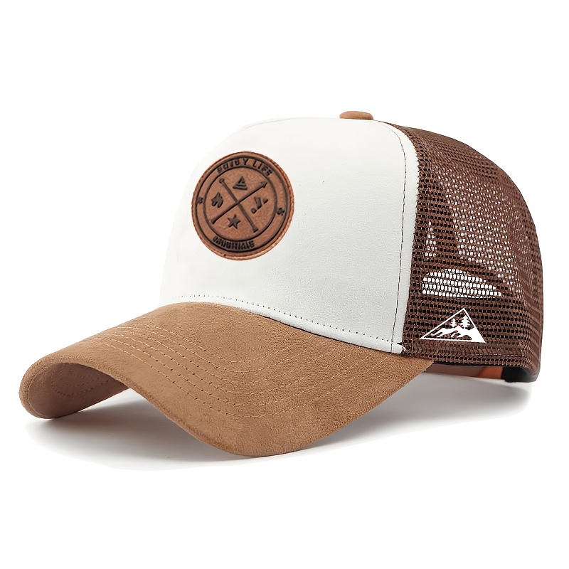 1pc, Hat Men's Baseball Cap Spring Summer Duckbill Cap Breathable Mesh Cap