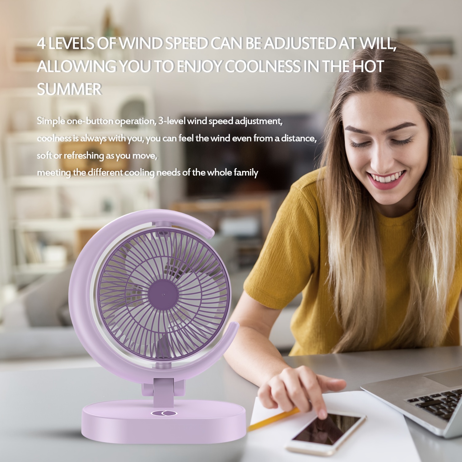 Purple desk fan discount