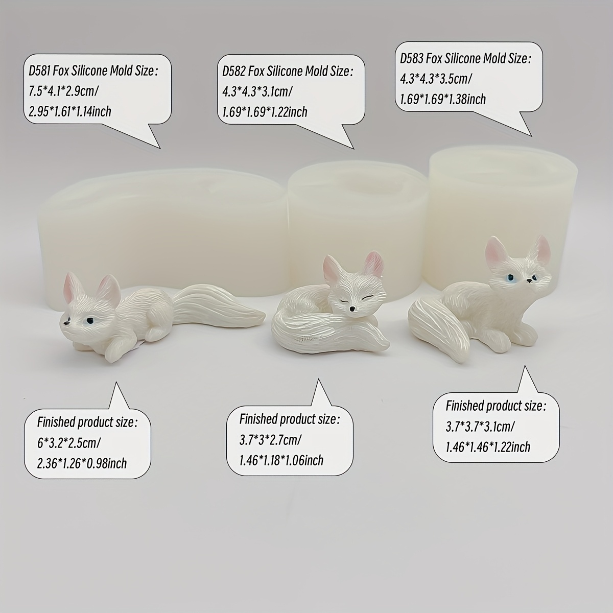 Image of 3pcs Series Silicone Molds, Featuring Cute Candle Silicone Molds With Poses And , Silicone Molds For Plaster Decorations, Hand-painted Plaster Molds, Candle Craft Molds