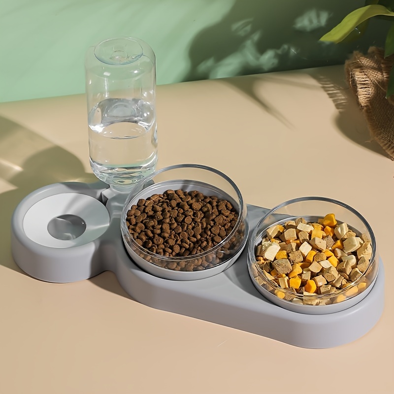 

Dog Bowls With Water Dispenser And Double Pet Feeder, Cat Water Fountain And Food Bowl, Raise Your Pet Dining Experience, Pet Drinking Supplies