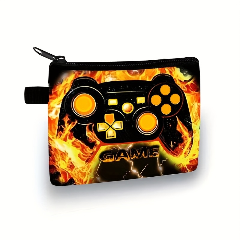 TEMU Portafoglio con motivo controller console di gioco cool, borsa porta monete e portafoglio portatile. Porta chiavi e auricolari. [Design stampato