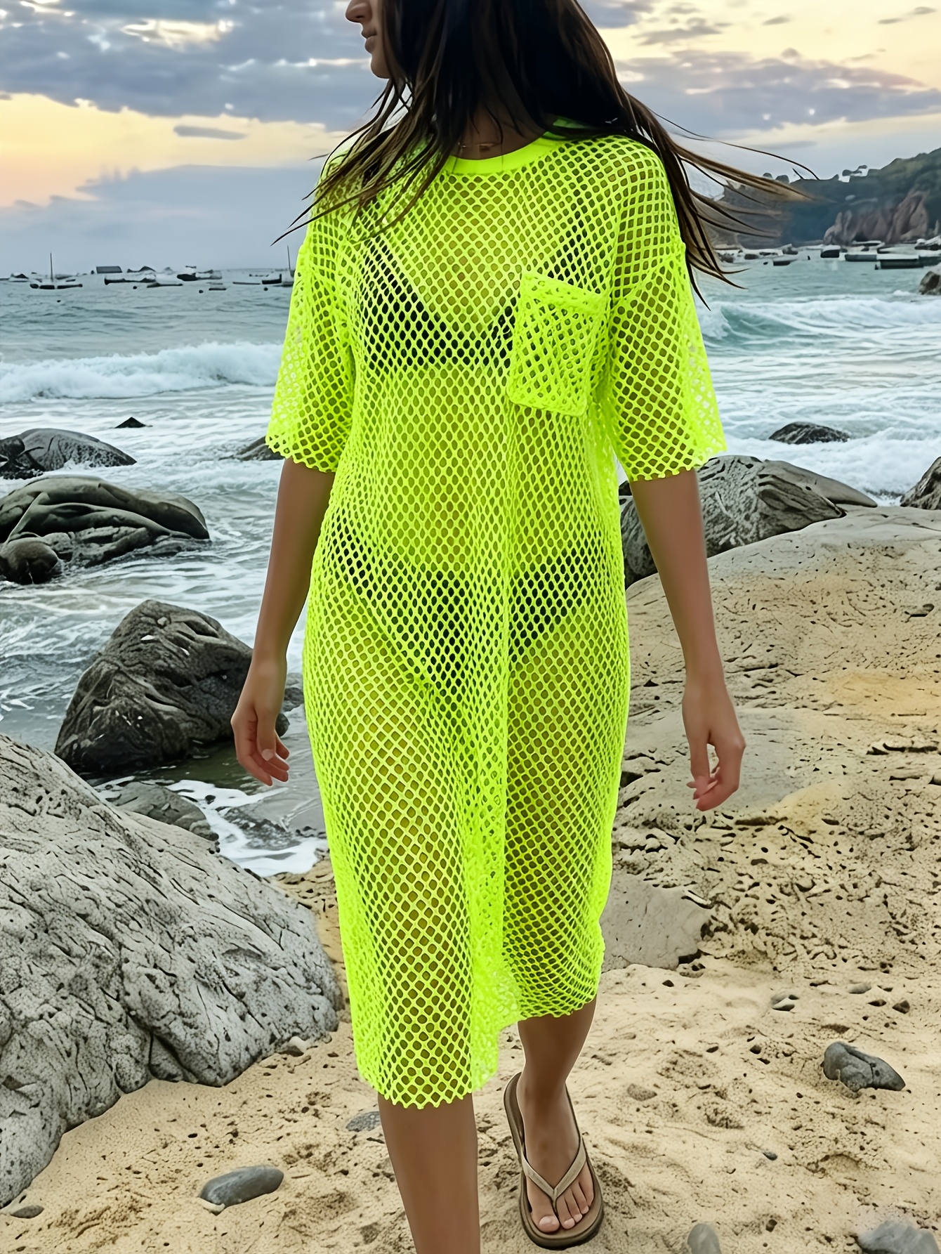 neon dresses sold on Temu United States