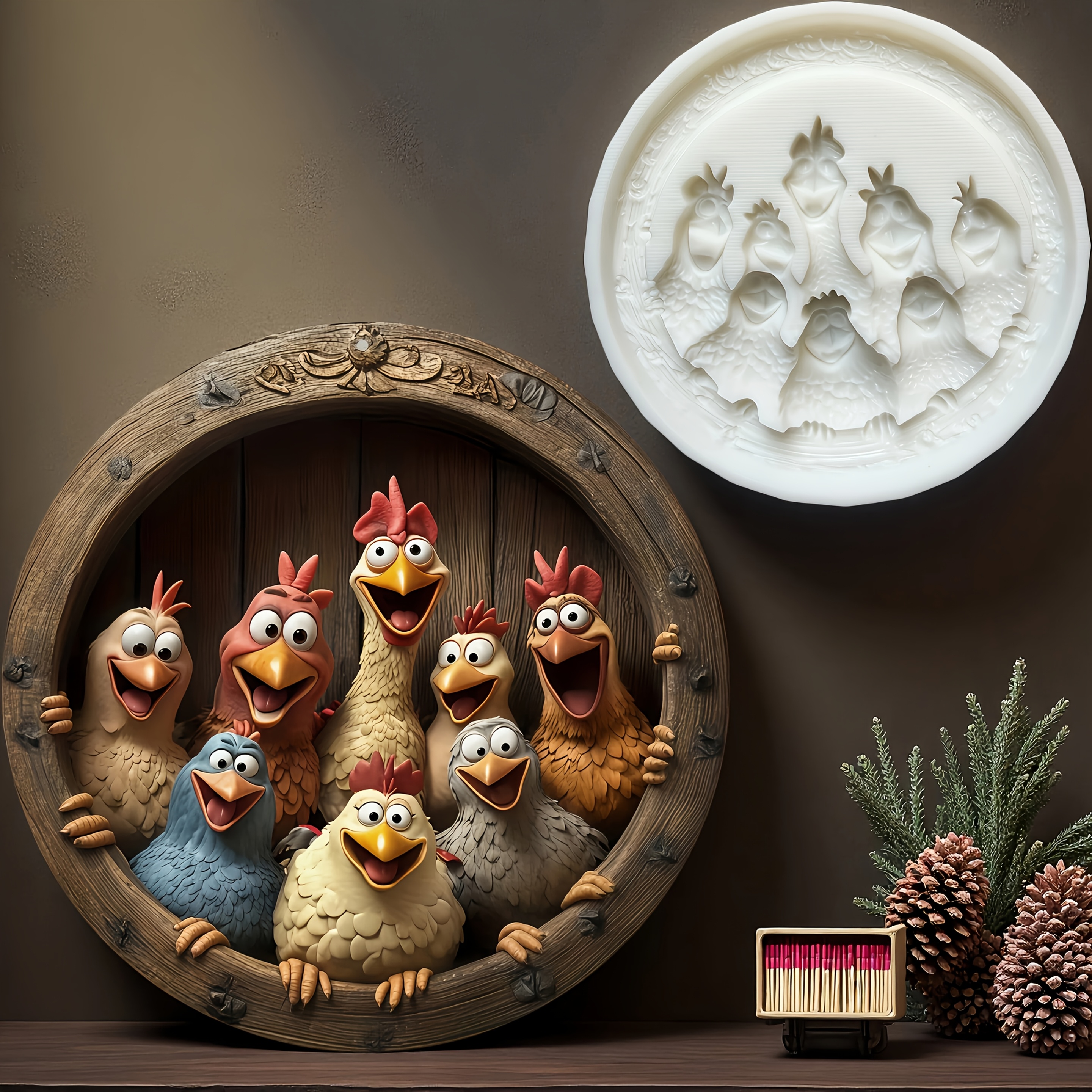 1pc, Cartoon Art Shape - Silicone Mold, Handmade Art Baking Tool, Cake Decoration And Chocolate, Candy, Embossing Tool, Clay And Plaster Craft, Kitchen Baking Cookie Decoration Mold.