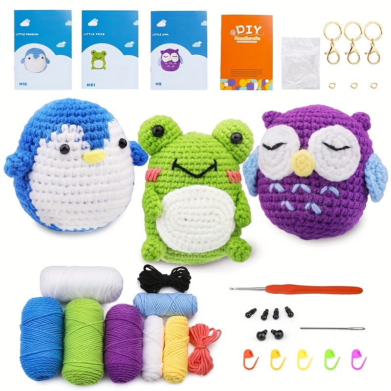 Crochet Kits Diy Crochet Kit Beginners Cute Animal Kit - Temu