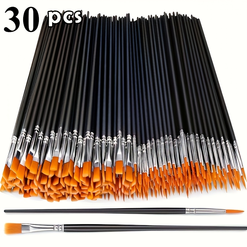 E-shop Set mit 30 professionellen Künstlerpinseln, Bastelpinsel für Öl, Aquarell, Leinwand, Steinmalerei Nagelkunst – Ideal für Künstler Hobbyisten!