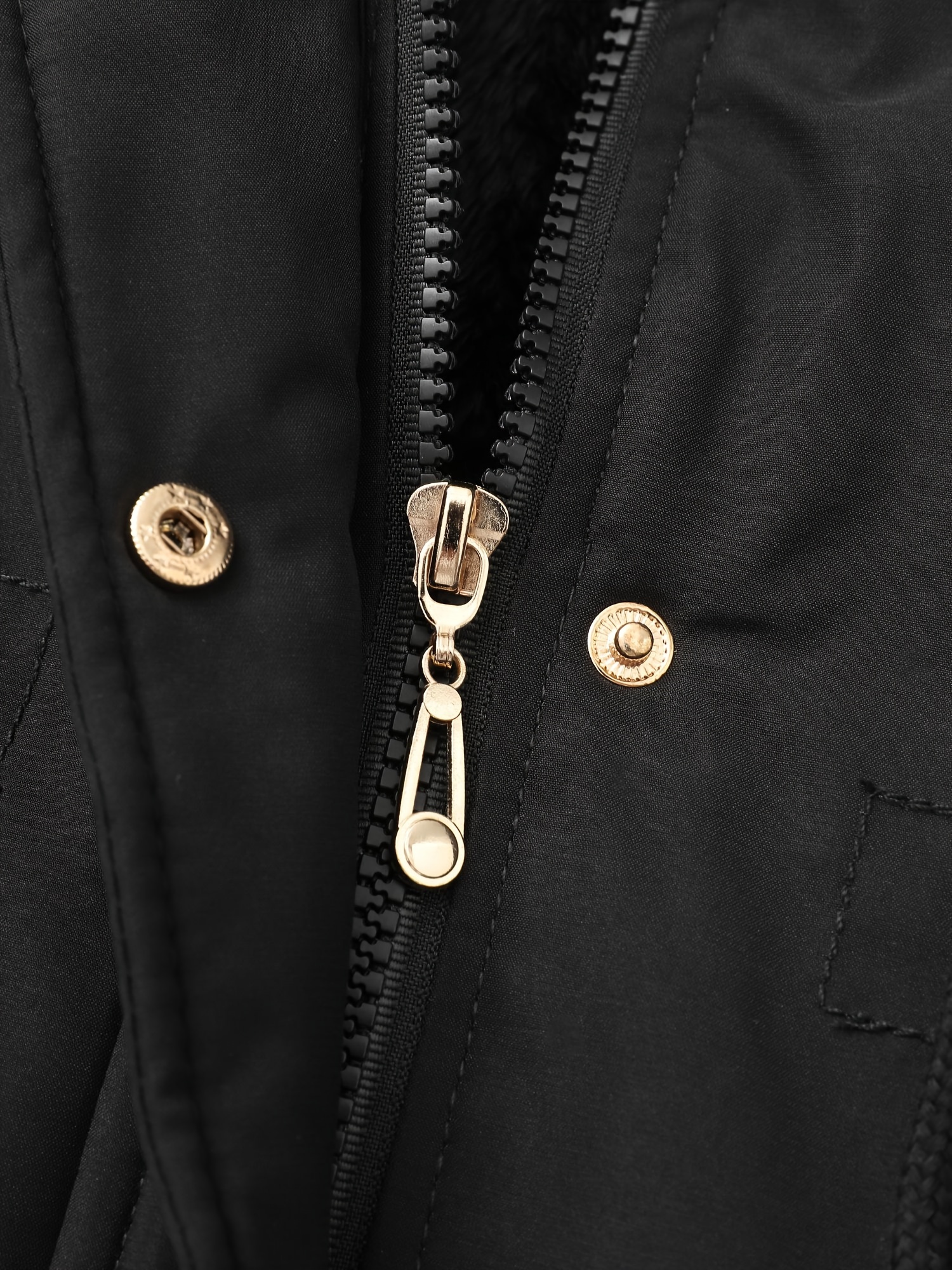 vrouwen winter casual warme lange mouw fashion casual  -lengte pluche gevoerde warme capuchon jas 3