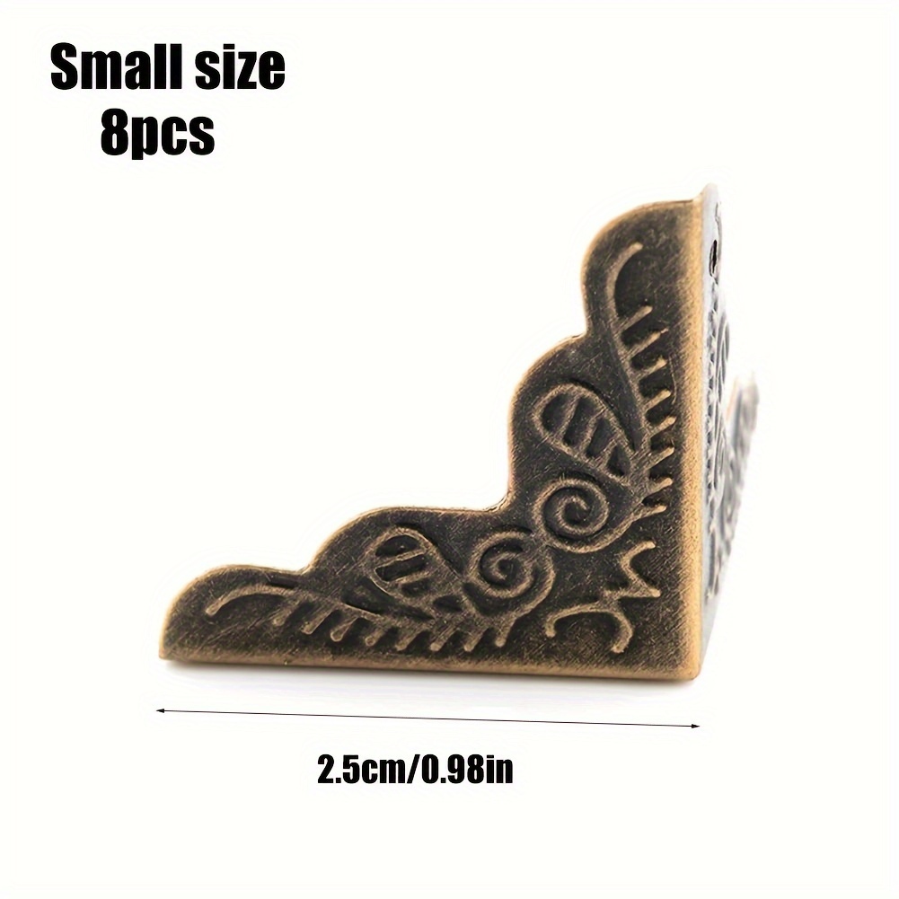 Image of 8pcs Antique Bronze Corner Protectors, Guards For Furniture And Decoration