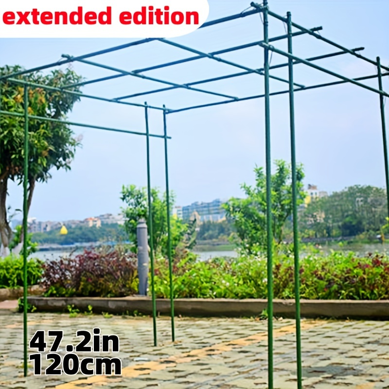 

10-pack Garden Plant Support Stakes, Plastic Coated Iron Wire Trellis For Climbing Plants, Tomato Vine Support Structure, Fruit And Vegetable Planting Sticks