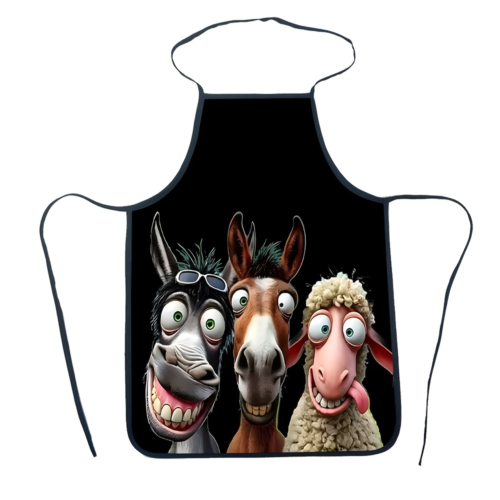 TEMU 1 tablier de et amusant avec motif de cheval et de , idéal comme cadeau d'anniversaire ou de fête. Un tablier de cuisine amusant pour , parfait