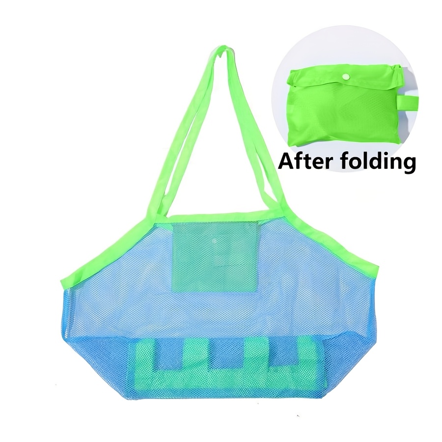 TEMU Women's Shoulder Bag - 1pc/2pcs - Large Mesh Beach Tote, With Shoulder Strap, And Storage Bag, Made Of Durable Material, And Quick-dry, Suitable