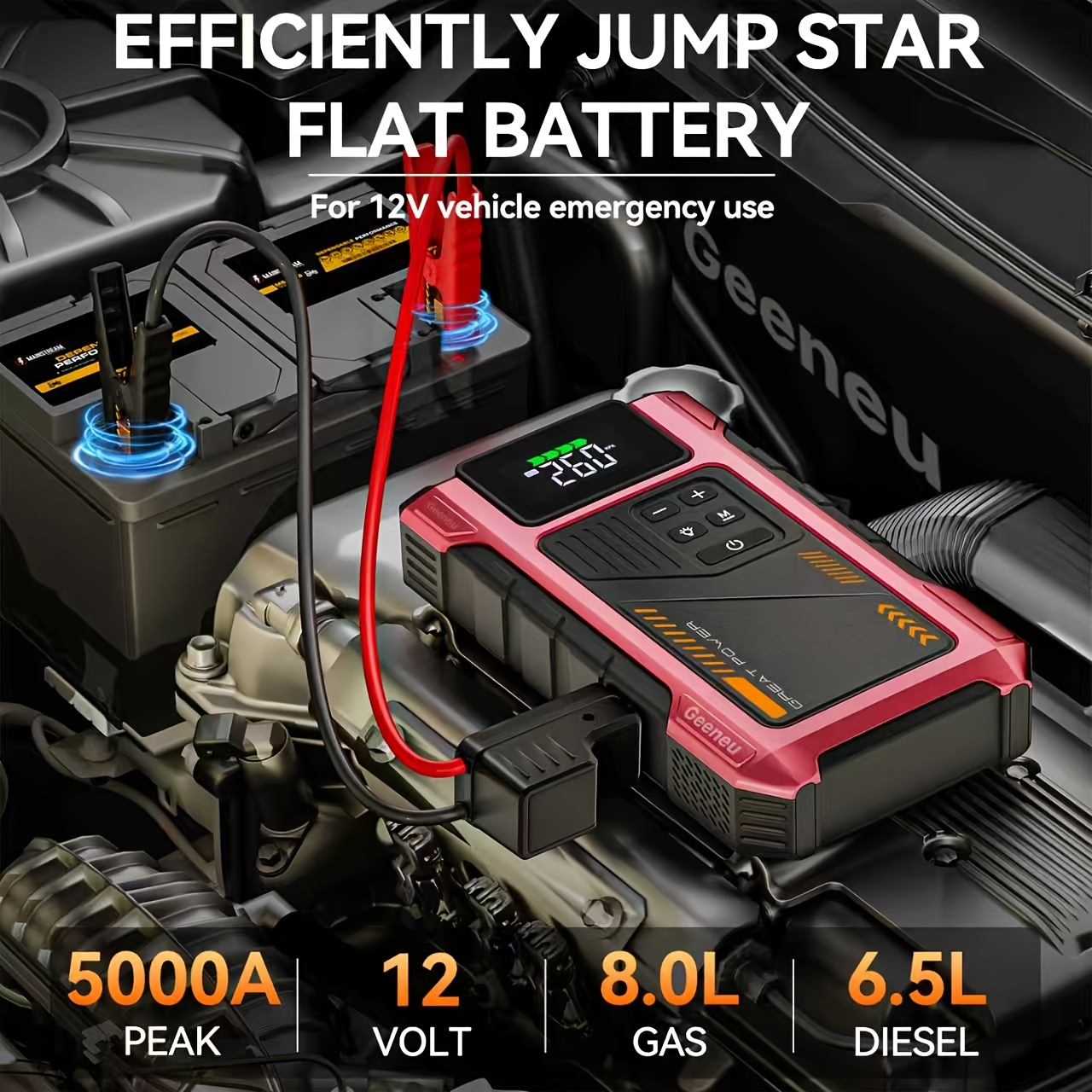 portable car jump starter air compressor jump starter car - Temu