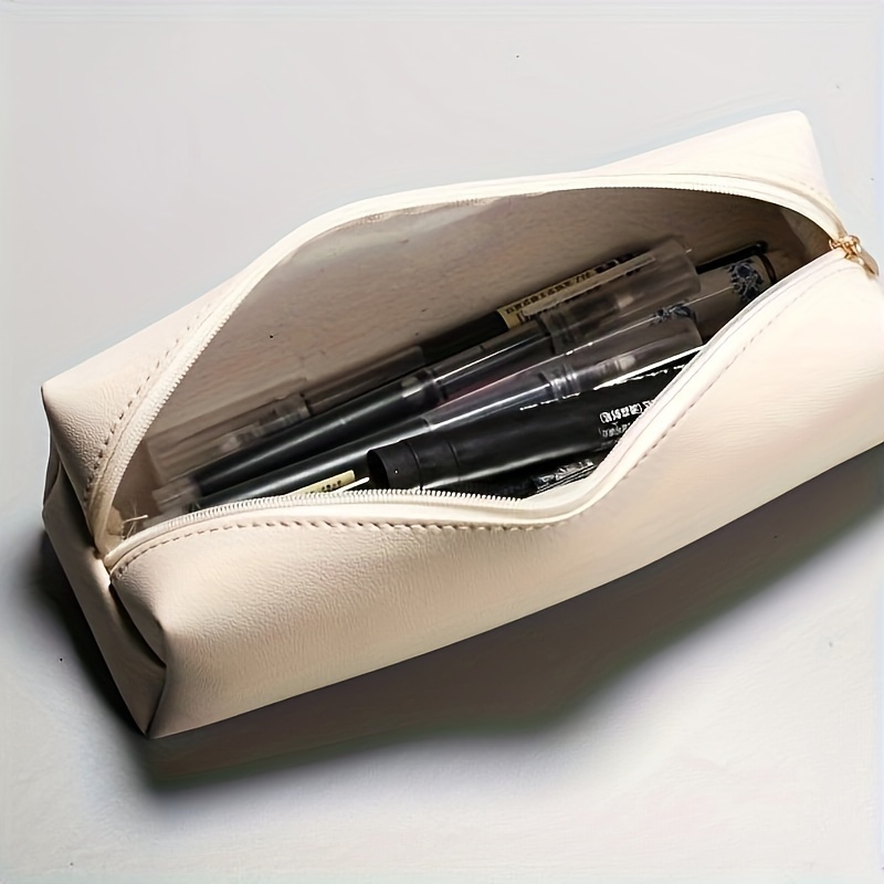 Premium Faux Leather Pencil Case: Perfect Combination Style - Temu ...