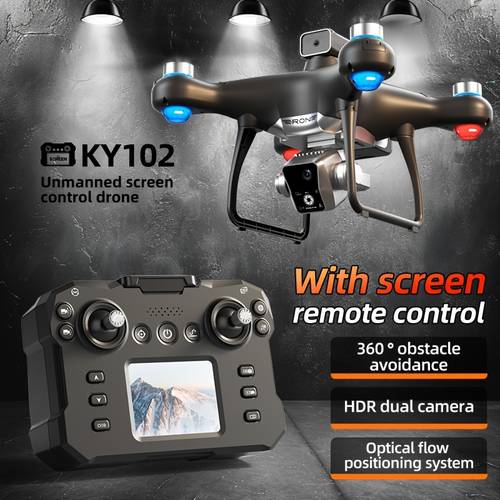 ky102 max fpv screen remote 55min flight 360 avoidance trail ready bundle for camping hiking best mens gift with 32gb card adventure gift for camping travel