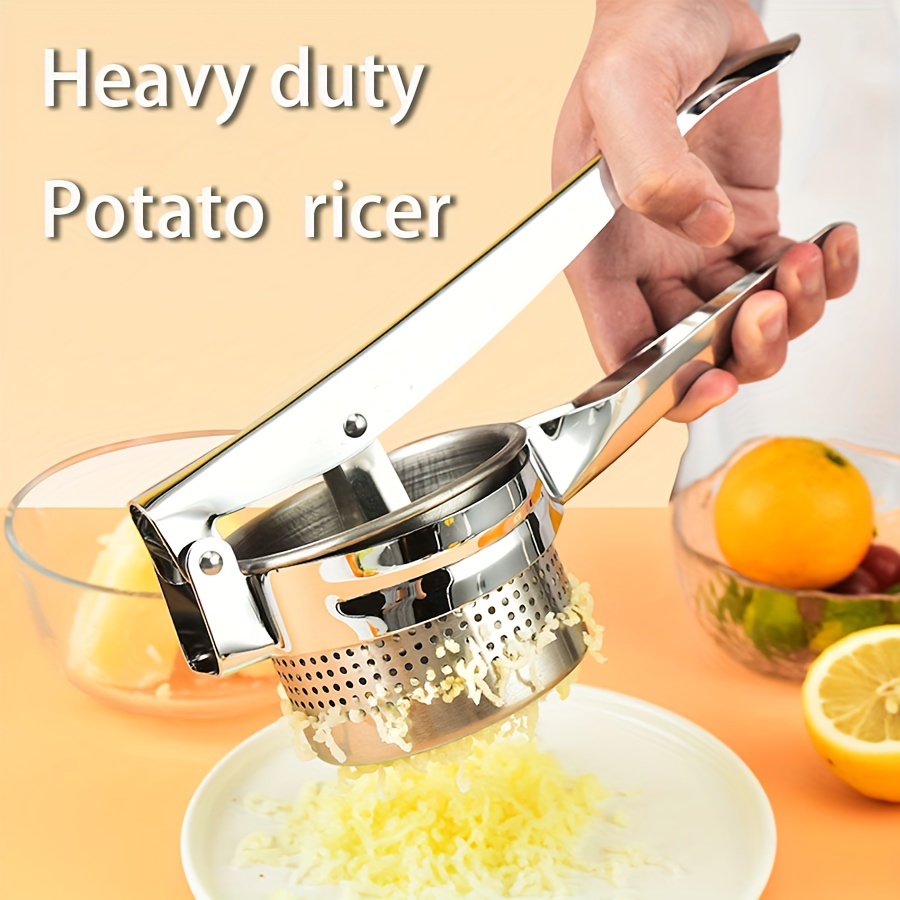 

Stainless Steel Ricer And Masher - 1pc - Kitchen For Potatoes, Juicer, Vegetable , Heavy- Kitchen Gadget