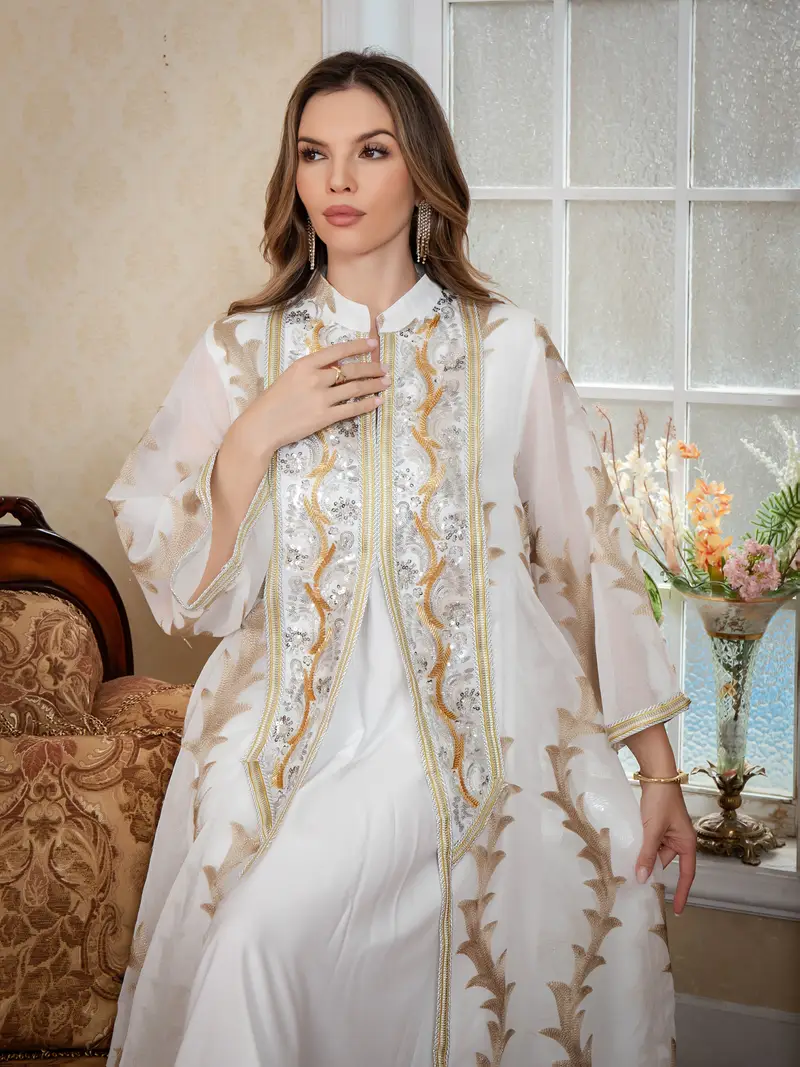 muslim robe womens dress dubai abaya two - Temu South Africa muslim robe womens dress dubai abaya two - Temu South Africa