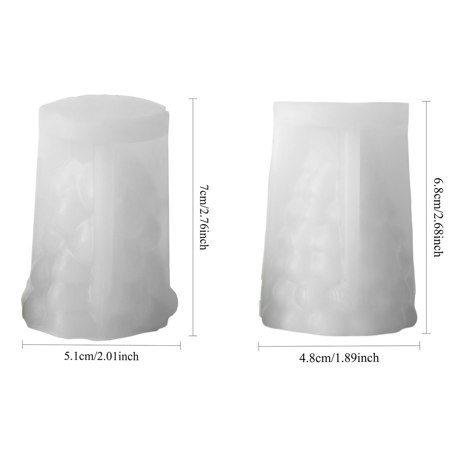 TEMU 2pcs Christmas Tree Candle Silicone Mold Mini Christmas Tree Aromatherapy Candle Ornaments Molds
