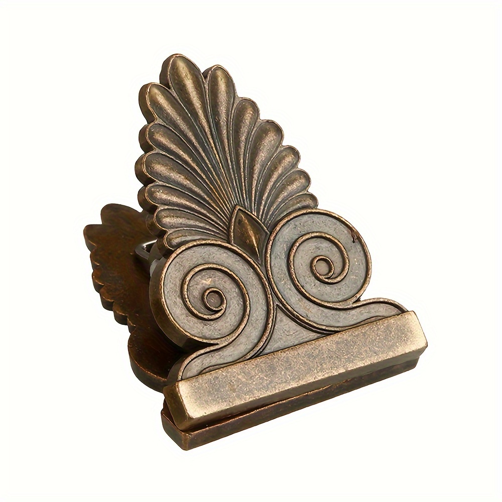 E-shop Vintage Blatt-Design Metallklammern, Zinklegierung Papierklammern für Foto-Postkarten-Aufbewahrung, TN Journal Zubehör