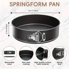 1pc black non stick springform cake pan with removable bottom for baking pizza pan shape suitable for cheesecake