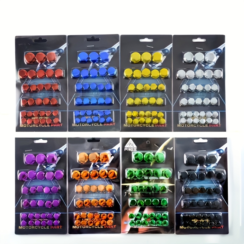 universal 30pcs modified accessories decorative screw caps engine cover protective covers in multiple colors for motorcycles and electric bikes motorcycle accessories and parts motorcycle accessories Product details 3