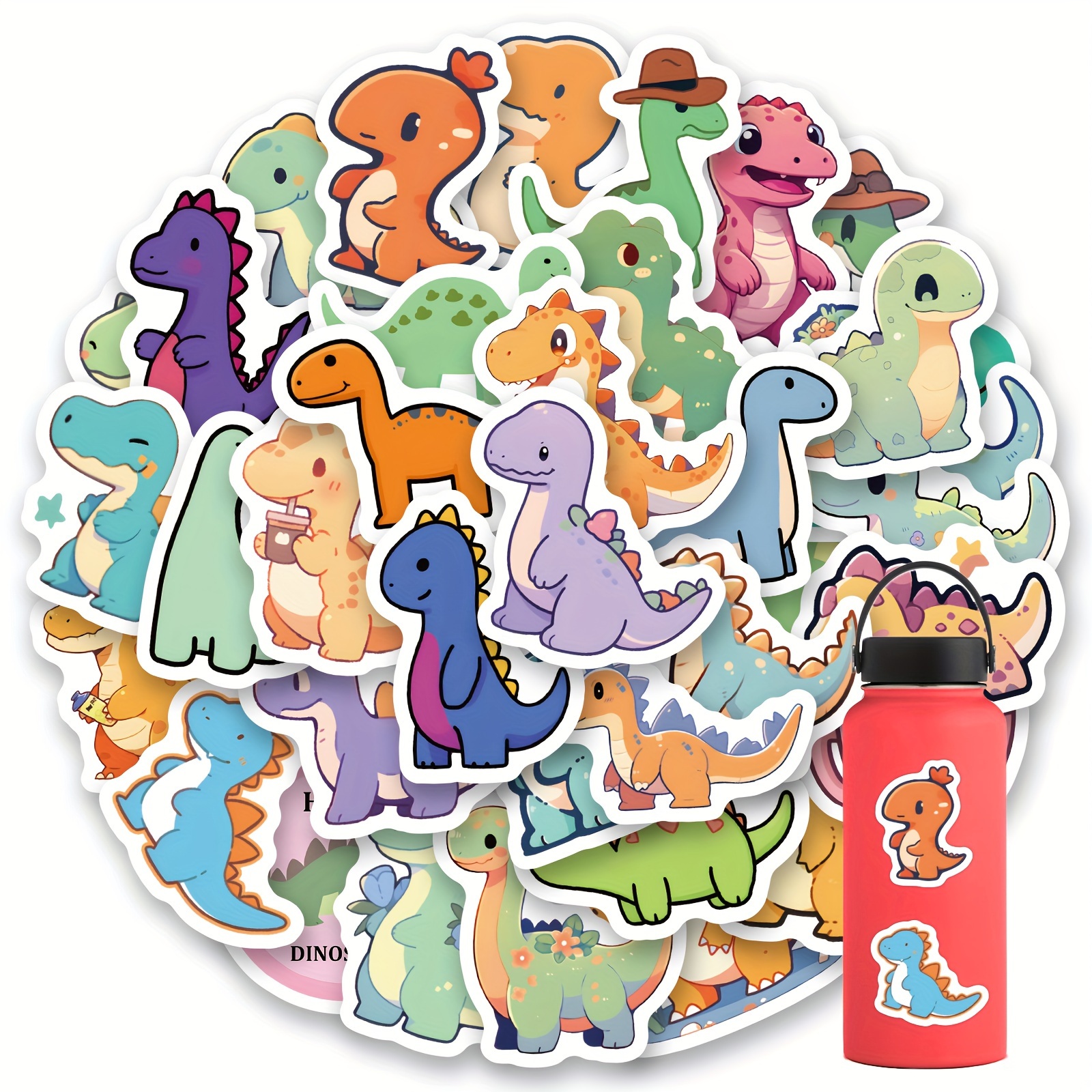 Set pegatinas vinilo dinosaurios – Juanjotage ilustración