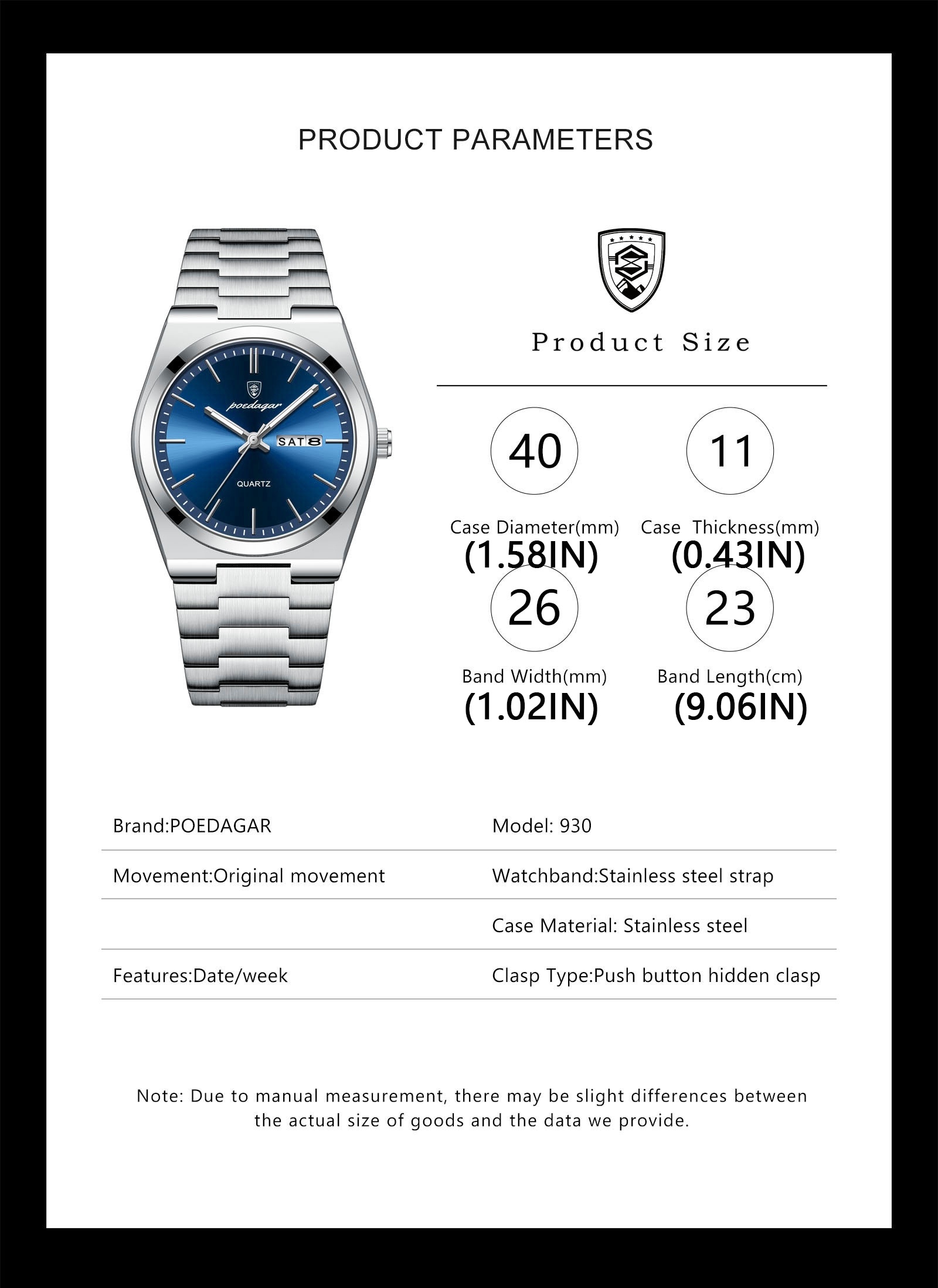  newly designed waterproof luminous calendar stainless steel chronograph watch fashion korean business youth luxury mens quartz wristwatch Product details 8