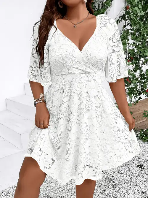 plus size boho dresses white UTTOASFAY Womens Plus Size Dresses Women Plus Size Daily Casual Dress Open Shoulder Vintage Loose Boho Maxi Dress White XXXL