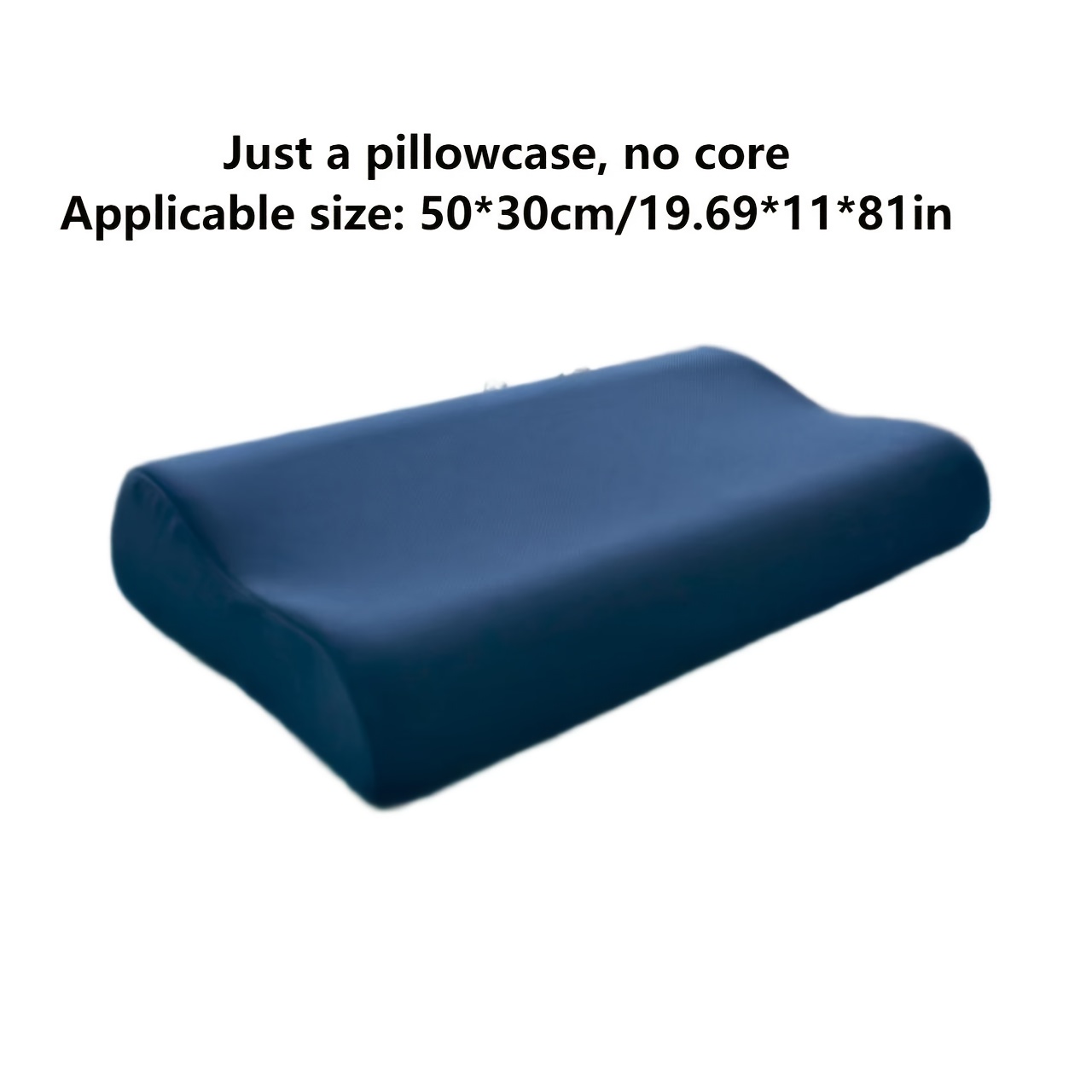 1pc Breathable Pillowcase, Skin-friendly And Breathable, Zipper Closure, Removable And Washable, Size 19.69 X Inches, Suitable For 50 X 30cm Wavy Pillowcase, Camping Pillowcase, Nap Neck Pillowcase