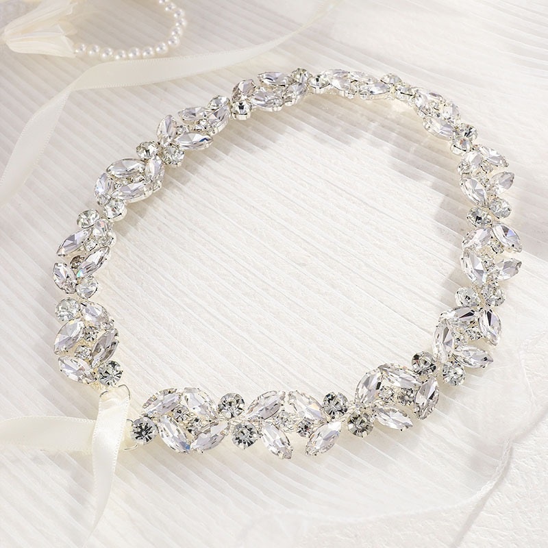 1pc Bridal Belt Shiny Rhinestone Wedding Dress Sash For Bride Bridesmaids