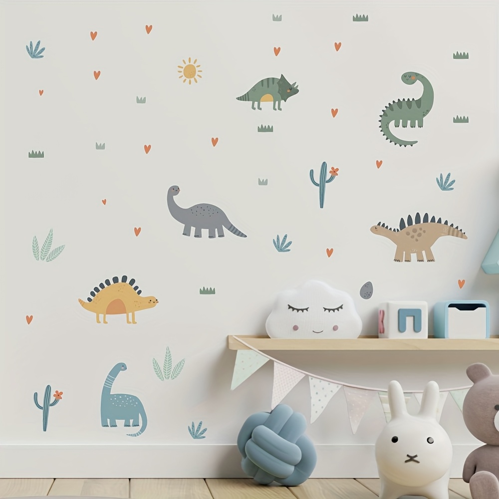   charm dinosaur wall stickers with heart   self       for   bedroom decor   room decor classic dinosaur theme self  wallpaper dinosaur room decor