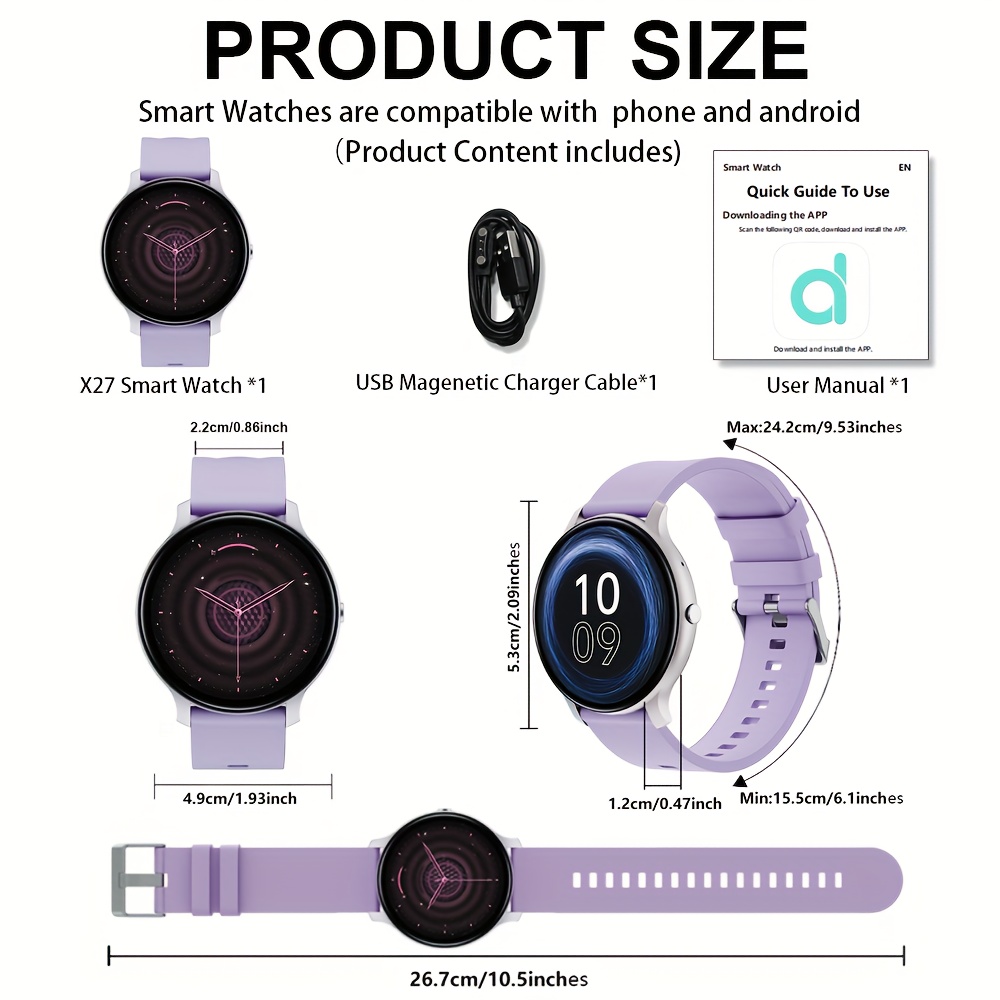 Smart Watch Gift for Women, Pedometer, Distance, Calories, 100+ Sports Modes, Multi-Functional Smartwatch, Weather, Stopwatch, Timer, Alarm, Flashlight, Mini Games, Remote Photography, Find Phone, Voice Assistant, Ultra Smart Watch, Digital Watches for Men, Rugged Smart Watch for Men, Ultra Thin Smart Watch, Small Smart Watch, Fitness Tracker, Health Monitoring, Compact Design, Sleek Smartwatch, Durable Build, Lightweight Wearable, Multifunctional Watch, Smart Pedometer,