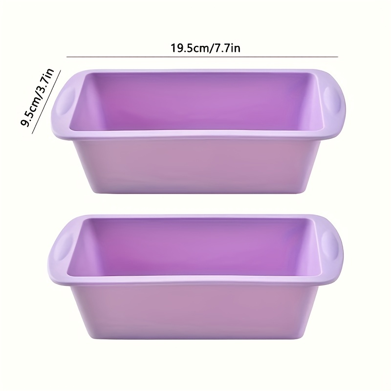 2pcs Silicone Baking Molds, Rectangular Cake Molds, Bread Toast Brownie Plates, Rust-proof, Suitable For Oven And Outdoor Use