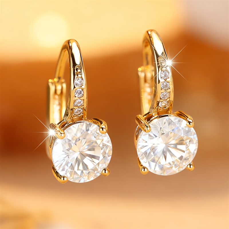 TEMU A Pair Of Exquisite, Elegant, Cute, And Fashionable -garde Marquise-cut White Synthetic Synthetic Cubic Zirconiaia Stud Earrings With Four-claw