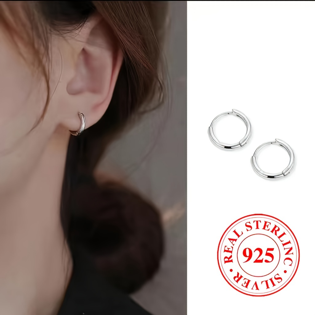 Minimalist Plain Circle Small Round Earrings, Unisex