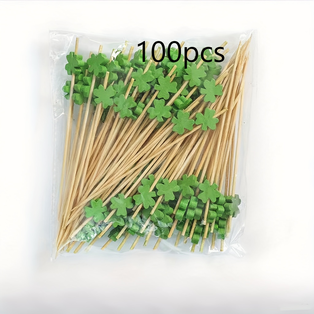 Creative Clover Toothpicks For Cocktails At Summer Parties