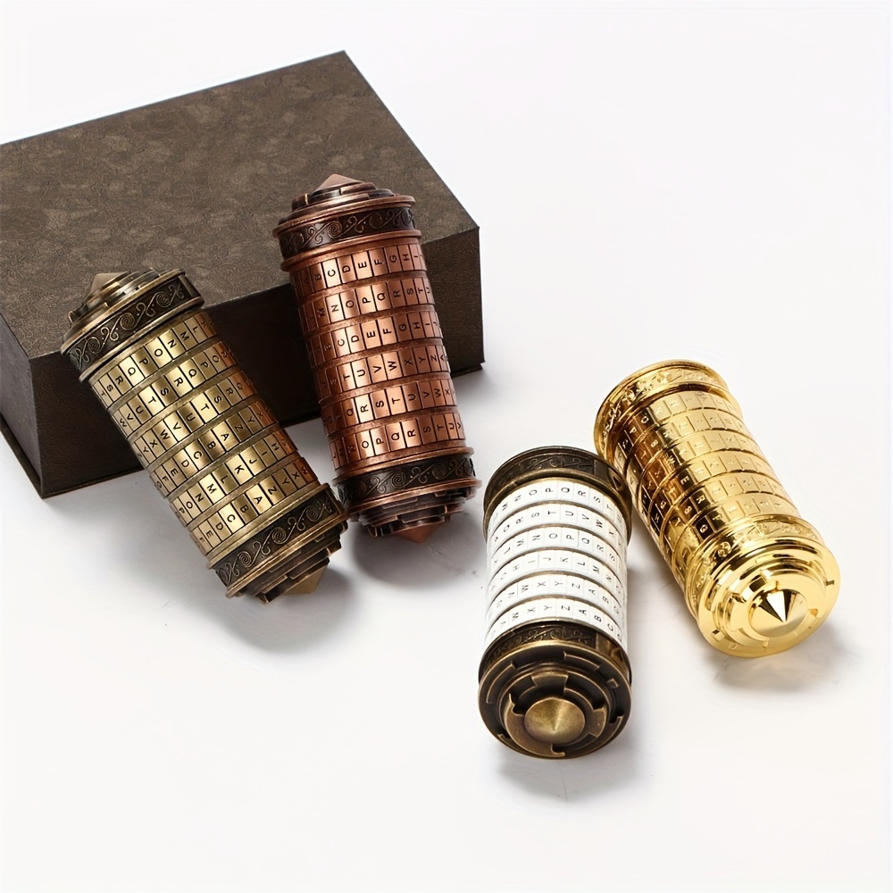 the     gear vintage cylinder metal padlock wedding valentines day present with alphabet combination lock for escape room props and sports accessories 2