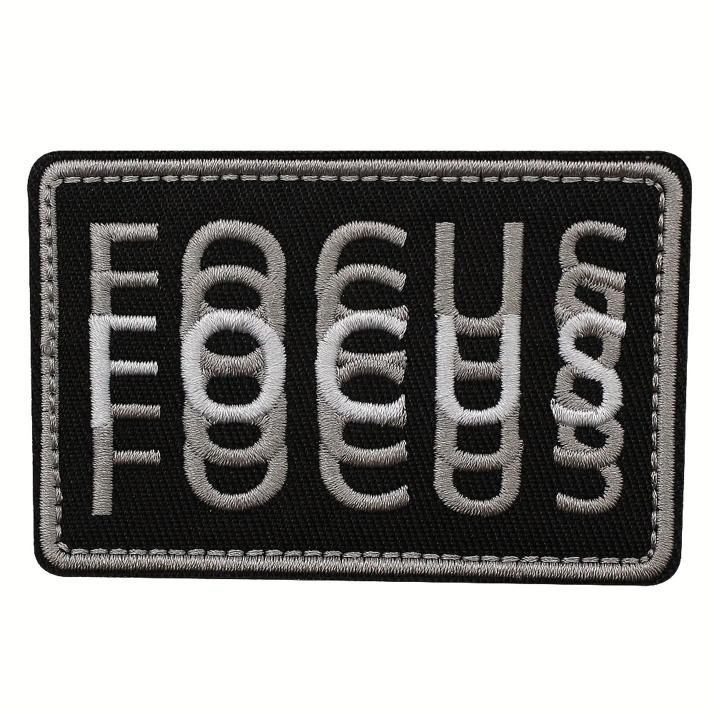 Humorous Embroidered Patch Saying 'focus' - A Badge Suitable For Gear, Hats, And Bags