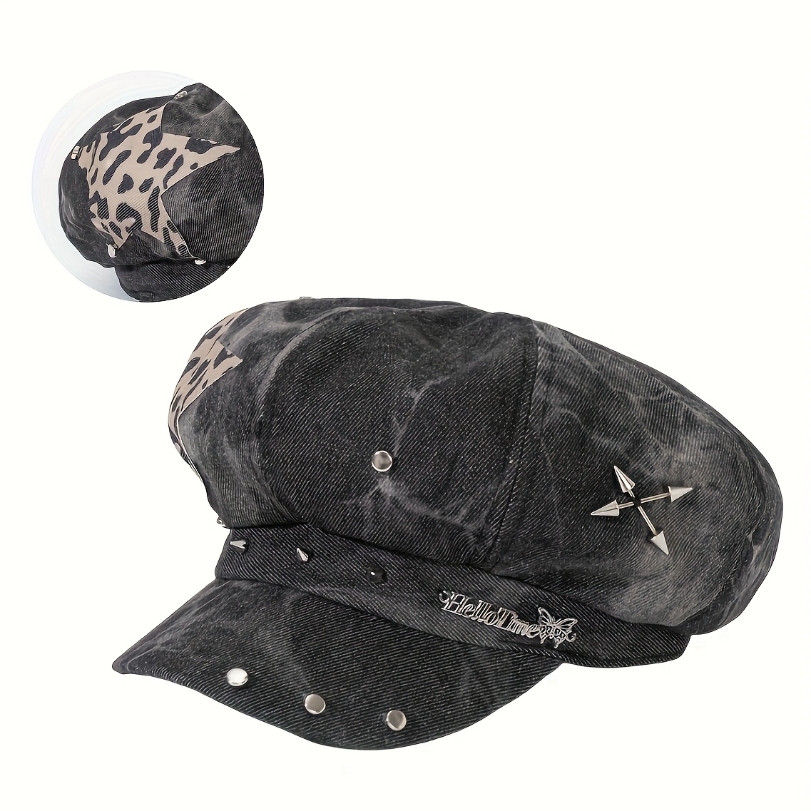 Black Hat with Star Chain Accent 1:1Dandy Hats- Clave Ali LL Black LA Baseball Cap with Star  main image 3
