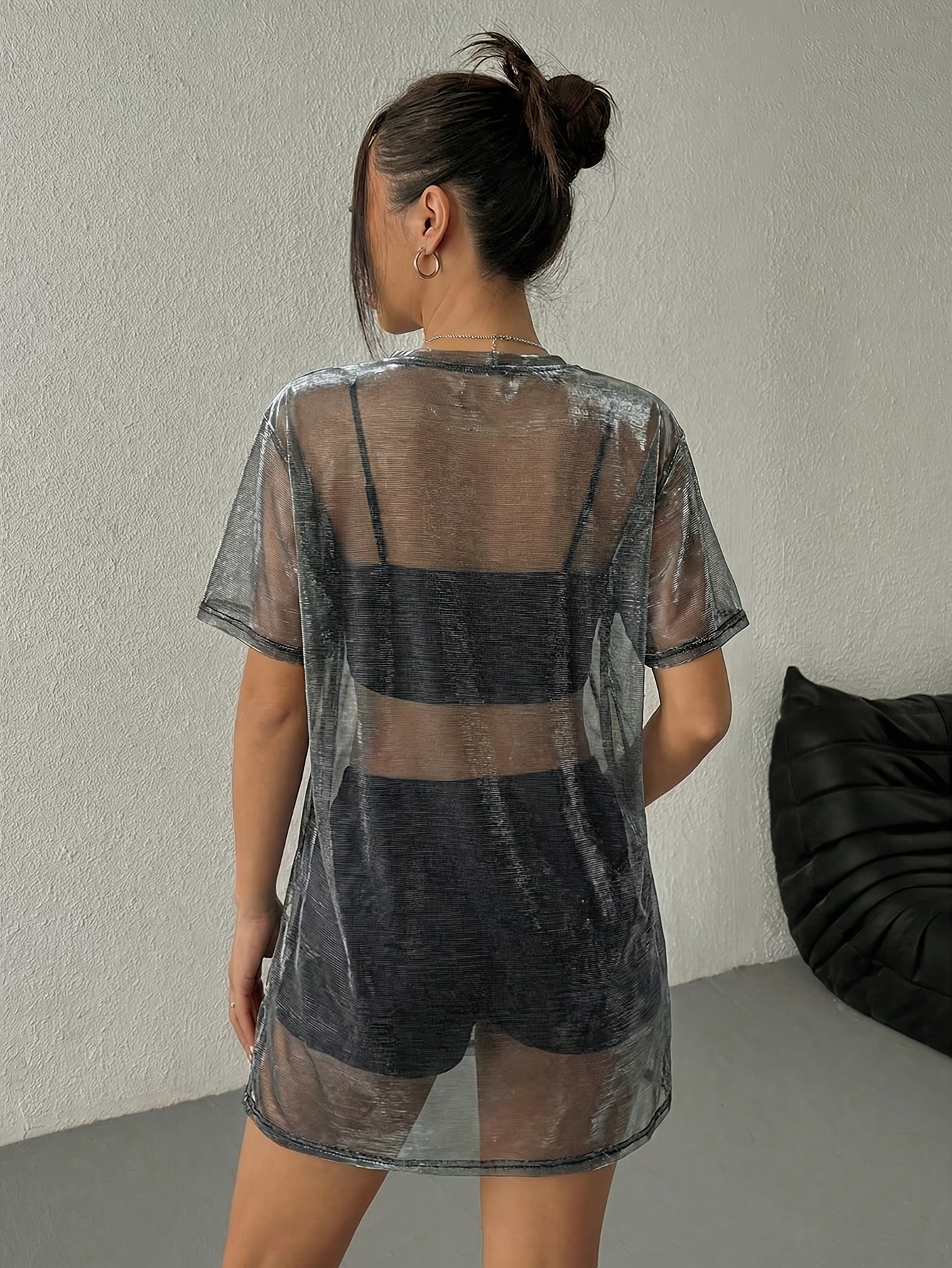 mesh t shirt dress festival music festival womens colorful mesh t shirt