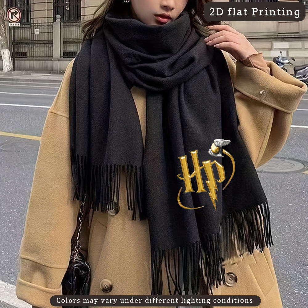 Wb Harry Potter New Women's Winter Scarf, Elastic And Elegant Wrap, Suitable For Autumn And Winter - Casual And Formal Wear - Accessory With Fringed Edges, High-quality , Perfect For Fans And Styling
